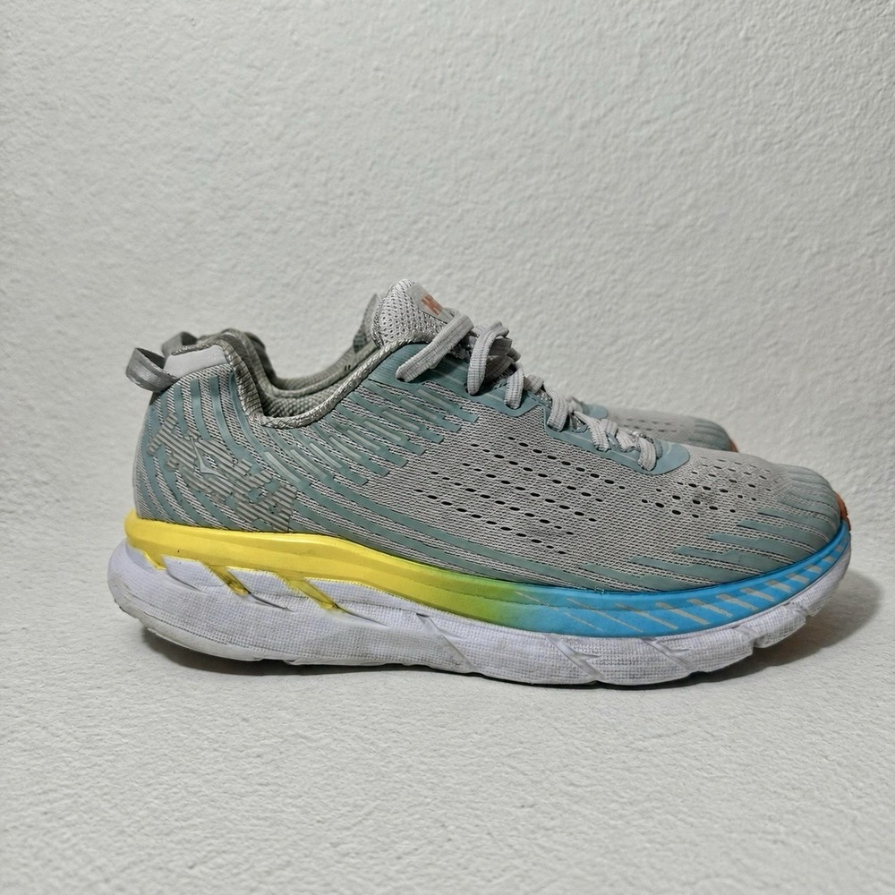 Hoka One One Clifton 5 Vapor Blue/Wrought Iron Women's Sz 11 Running Shoes